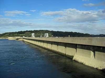 Barrage d'une centrale marémotrice.
