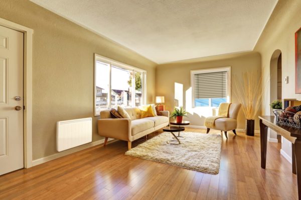 radiateur chaleur douce au mur dans un salon