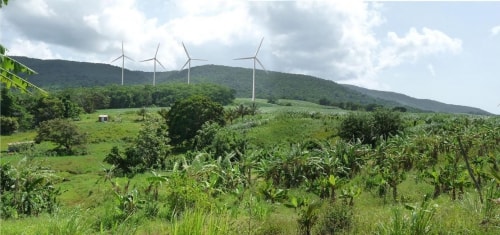 parc eolien sainte rose - guadeloupe