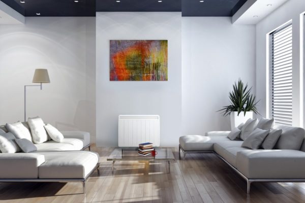 radiateur electrique haut de gamme Aterno dans un salon